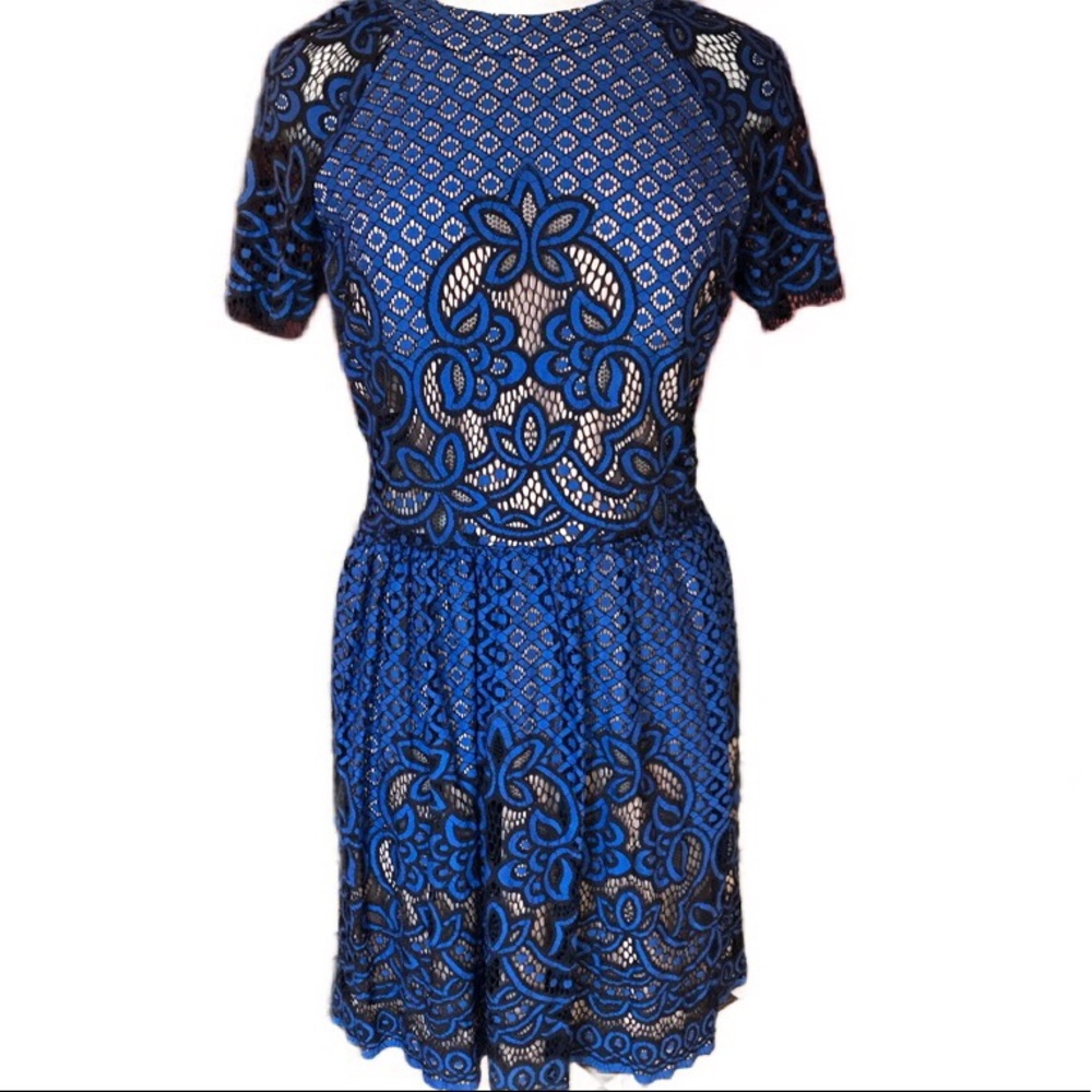 City Triangles Semi Formal Lace Cut Out Dress